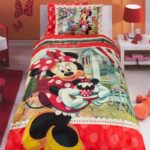 نیم ست ملحفه کشدار ۲ تکه نوجوان پرکا 90×200 طرح میکی موس Micky Mouse پانو رانفرس