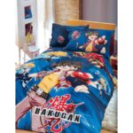 نیم ست ملحفه کشدار ۲ تکه نوجوان طرح باکوگان Bakugan پانو رانفرس