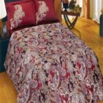 ست لحاف دو نفره 4 تکه مل رز طرح رمانتیک Romantic روتاری ساتن
