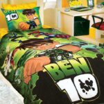 ست لحاف ۳ تکه نوجوان پرکا طرح بن تن Ben10 پانو رانفرس