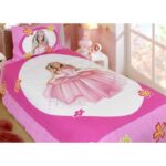 نیم ست ملحفه کشدار ۲ تکه نوجوان پرکا 90×200 طرح باربی بیوتی B. Beauty پانو رانفرس