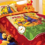 نیم ست ملحفه کشدار ۲ تکه نوجوان پرکا طرح پو Pooh پانو رانفرس (90)