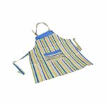 پيشبند کتان رزين تاژ طرح اسپرید آبی (Blue Sprid)