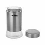 قوطی حبوبات استیل کف شیشه ای سایز 1 سام ست - Image 2