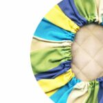 دم کنی کتان 2 تکه کشدار رزين تاژ طرح رابید آبی - Image 2