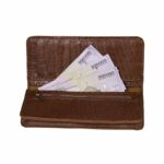 کیف پول دست ساز مردانه-زنانه رنگ قهوه ای - Image 3