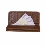 کیف پول دست ساز مردانه-زنانه رنگ قهوه ای - Image 4