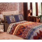 نیم ست ملحفه دو نفره مل رز طرح گلیم Kilim روتاری رانفرس