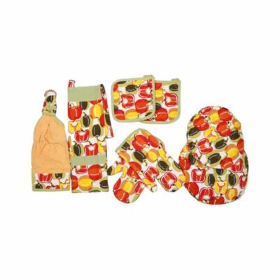 rezin-taj-8-pieces-bell-papper-denim-kitchen-set