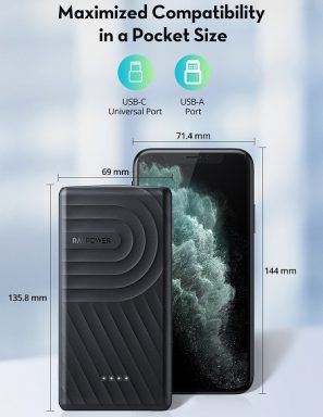 شارژر همراه راوپاور مدل RP-PB195 ظرفیت 10000