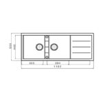سینک گرانیتی اکسپریال مدل XPSD 116 GW.6 - Image 2