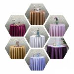 رومیزی رزین تاژ ساتن پنبه گرد قطر 250 طرح ساده - Image 5