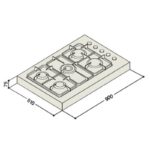 گاز صفحه ای توکار آریستون مدل XBC 902 GH DC - Image 2