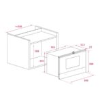 مایکروویو گریل توکار تکا مدل WISH MS 620 BIS - Image 2