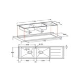 سینک توکار آریستون مدل SK 11610 W 2 X - Image 2