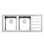خرید سینک توکار اکسپریال مدل XPSP 116 XR.4| فروشگاه رادک